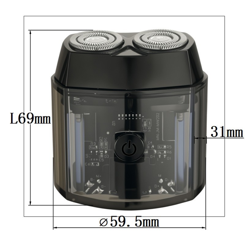 跨境数显双头剃须刀电动大功率磁吸刀头便携式车载刮胡刀图3