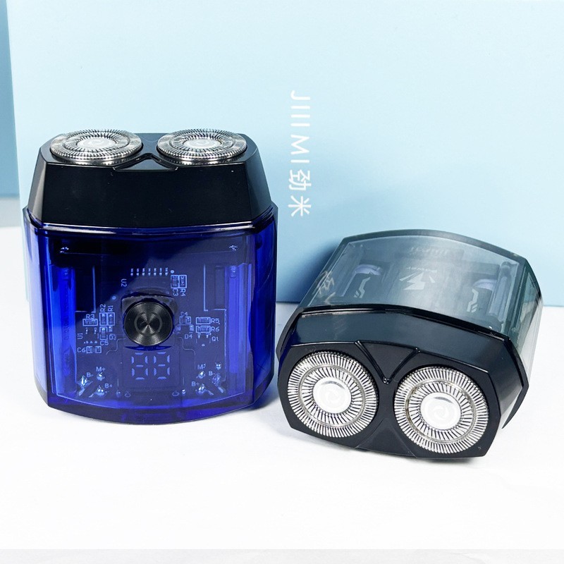 跨境数显双头剃须刀电动大功率磁吸刀头便携式车载刮胡刀图2