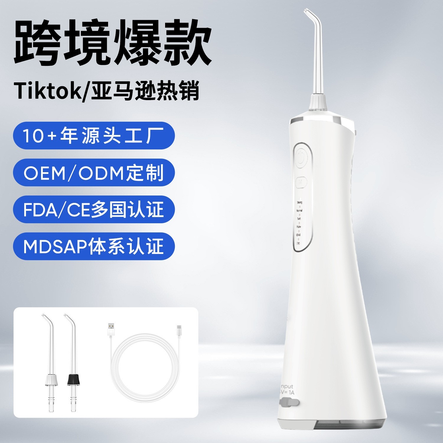 跨境爆款便携式冲牙器家用电动大水箱口腔冲洗器水牙线洗牙器贴牌