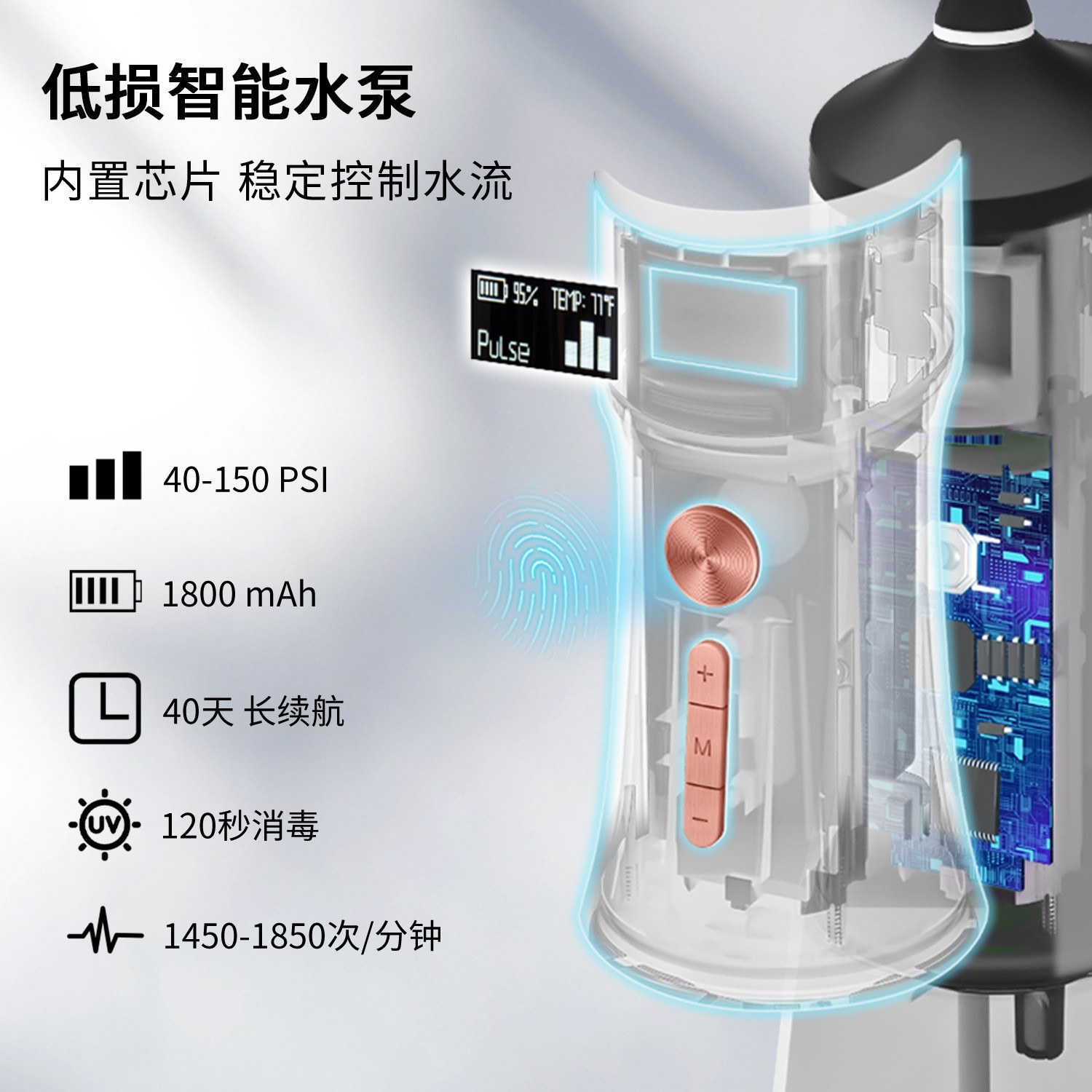 家用电动冲牙器便携式便携清洁水牙线口腔冲洗洗牙器洁牙图2