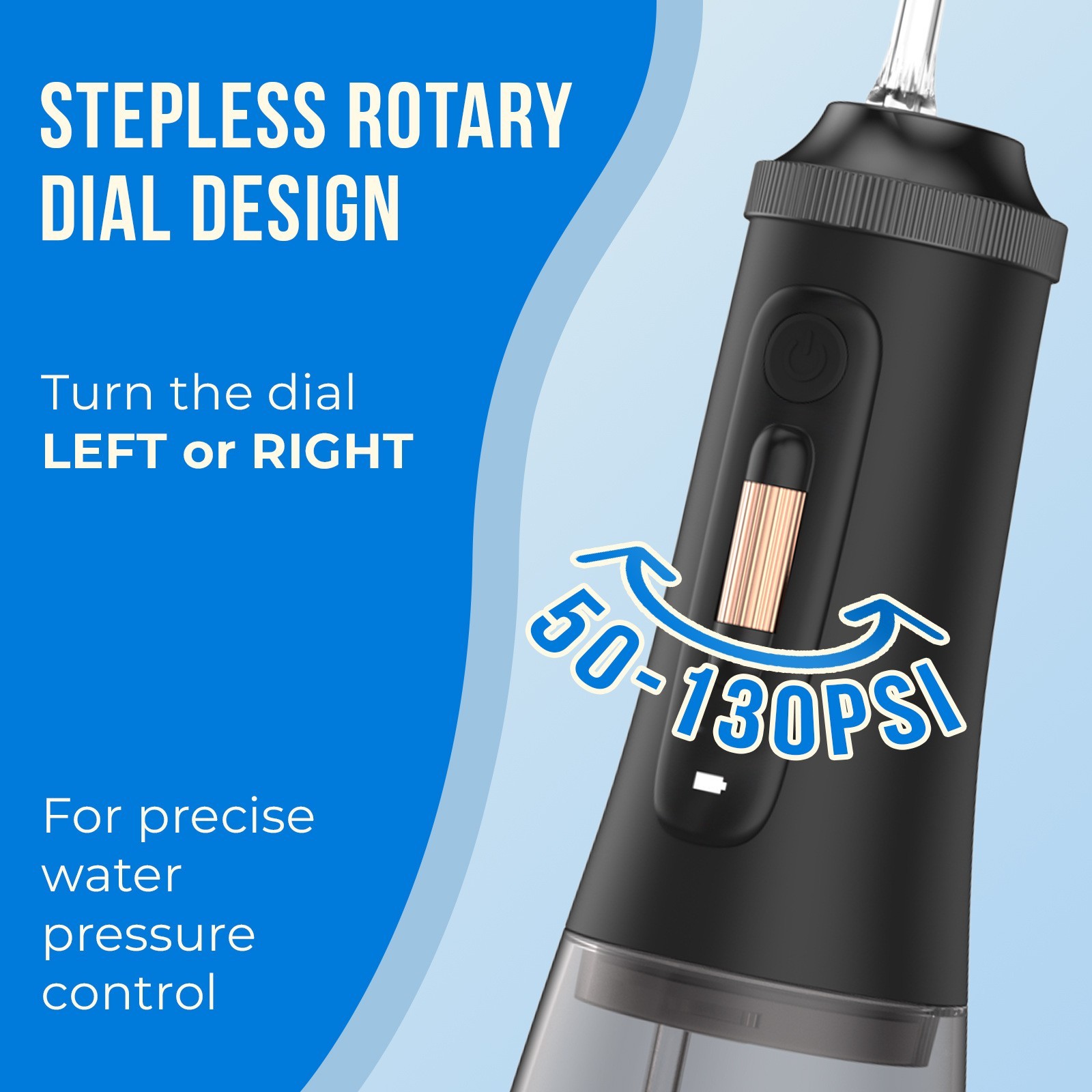 UV杀菌款手持冲牙器洗牙器300ML容量活塞泵水牙线杀菌便携款图3