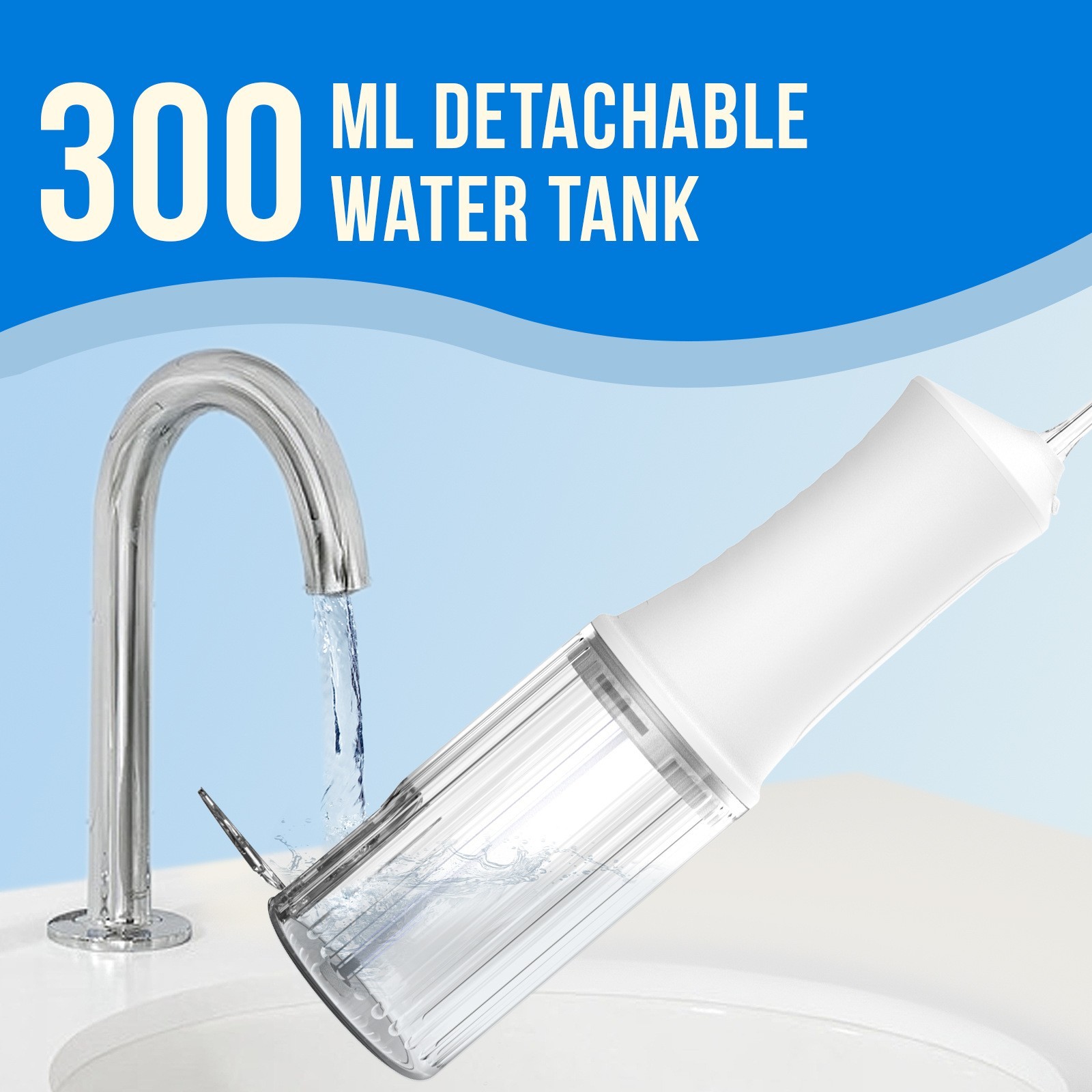 亚马逊电动冲牙器便携式家用水牙线冲牙机牙齿洗牙洁牙器IPX7防水图2