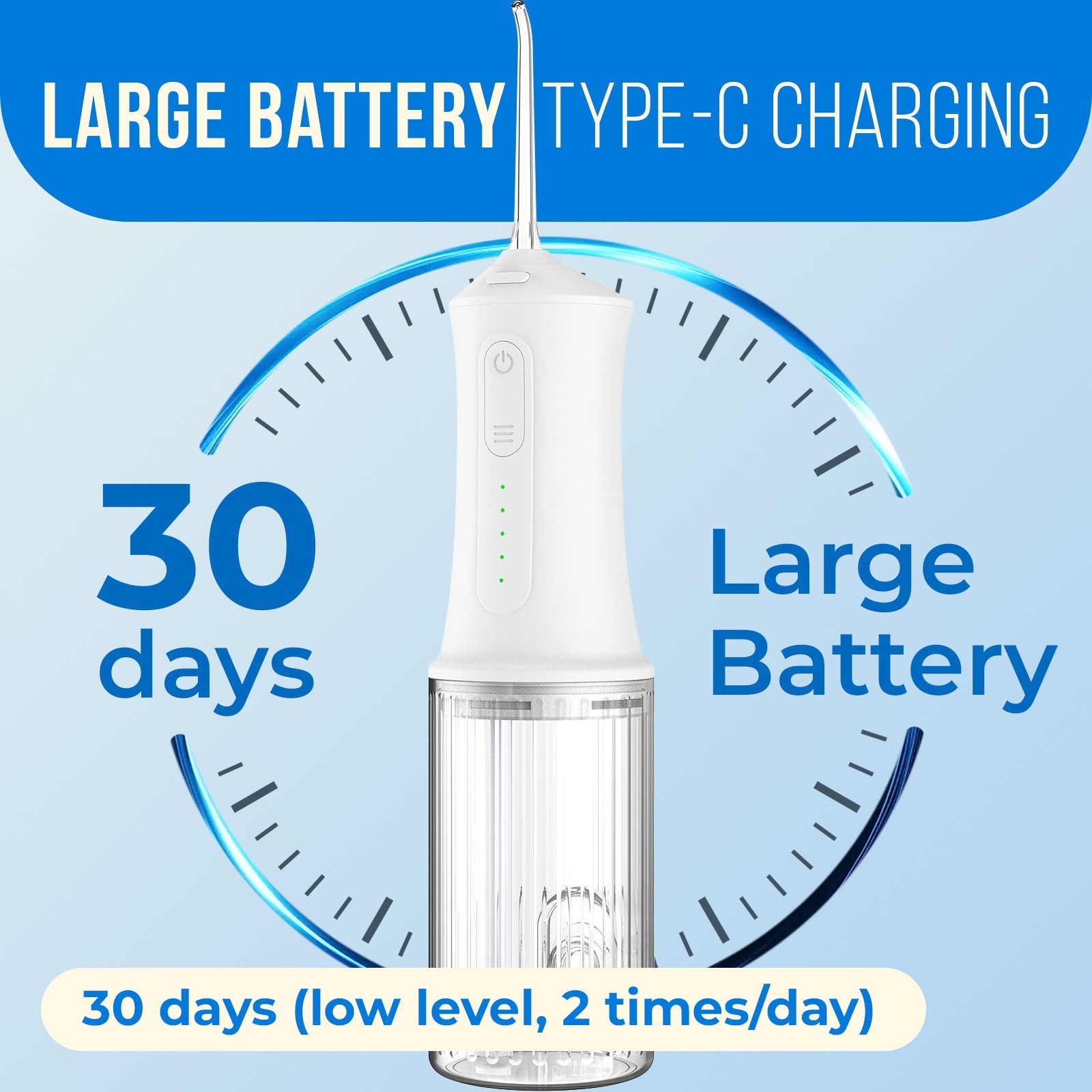 亚马逊电动冲牙器便携式家用水牙线冲牙机牙齿洗牙洁牙器IPX7防水图4