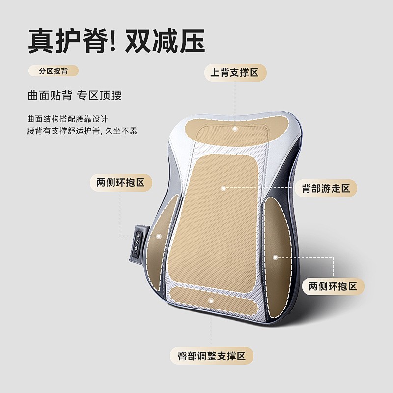 定制轻薄行走按摩仪腰部颈颈背部家用车载充电按摩仪薄款按摩靠垫图3
