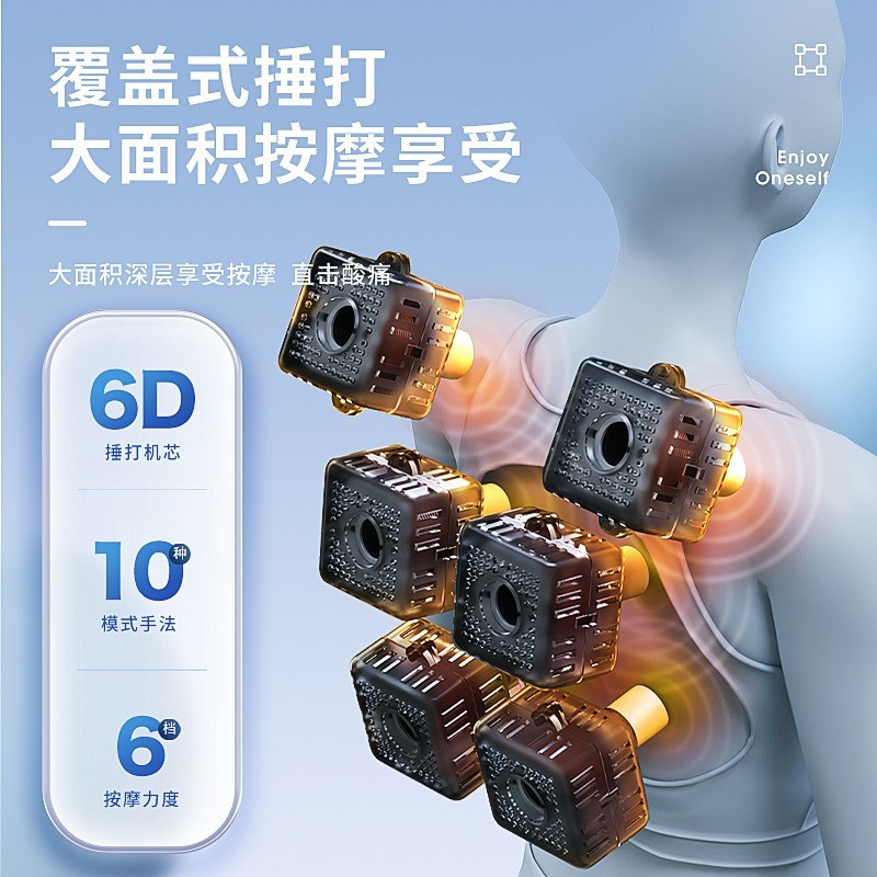 跨境揉捏锤打按摩披肩定制加热肩颈部按摩器电动按摩颈椎按摩仪图2