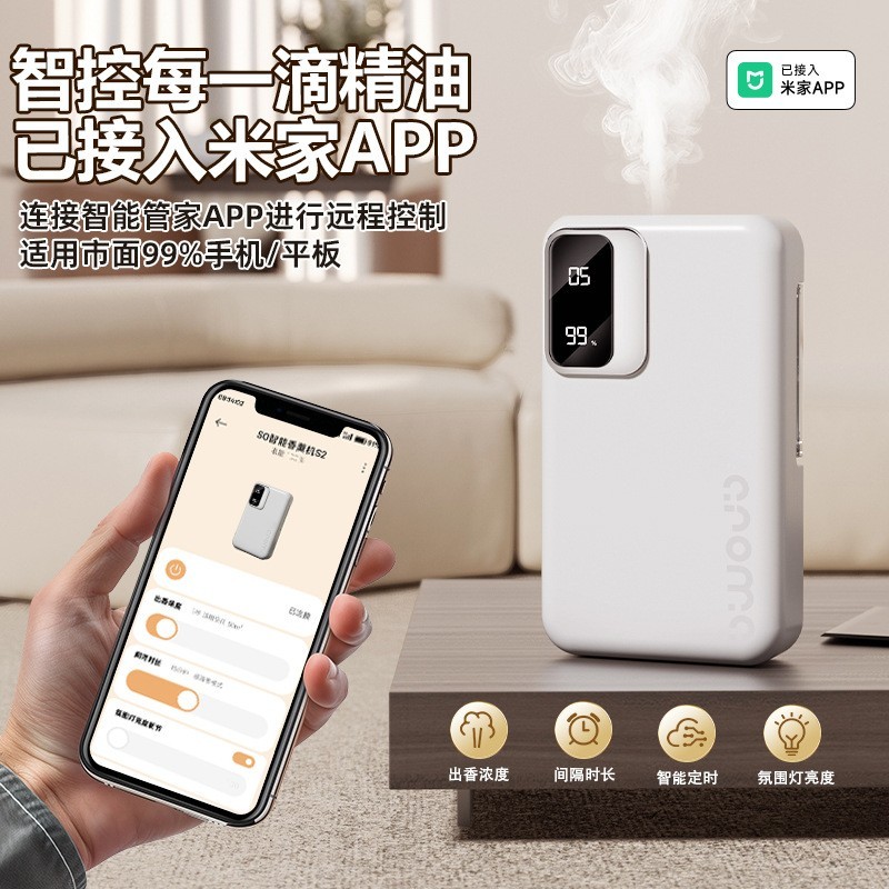新款长续航智能香薰机 已接入米家APP香薰机数显款家用除臭香氛机图2