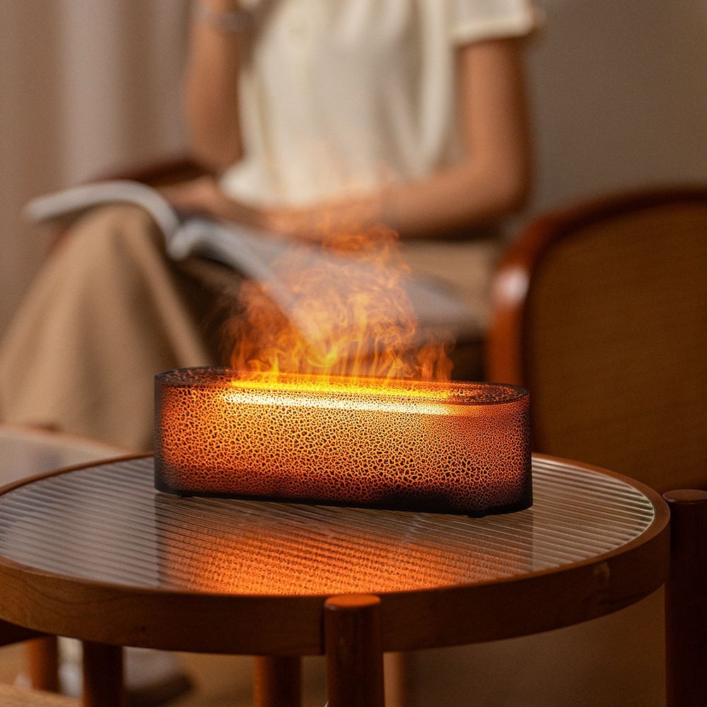 跨境香薰机空气加湿器桌面仿真火焰喷香机usb桌面家用氛围灯酒店图4