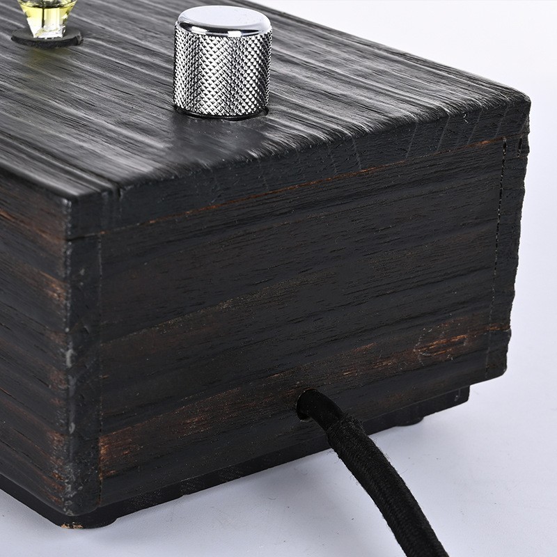 精油雾化器复古扩香仪家用实木香薰机客厅民宿酒店无水冷香仪图2