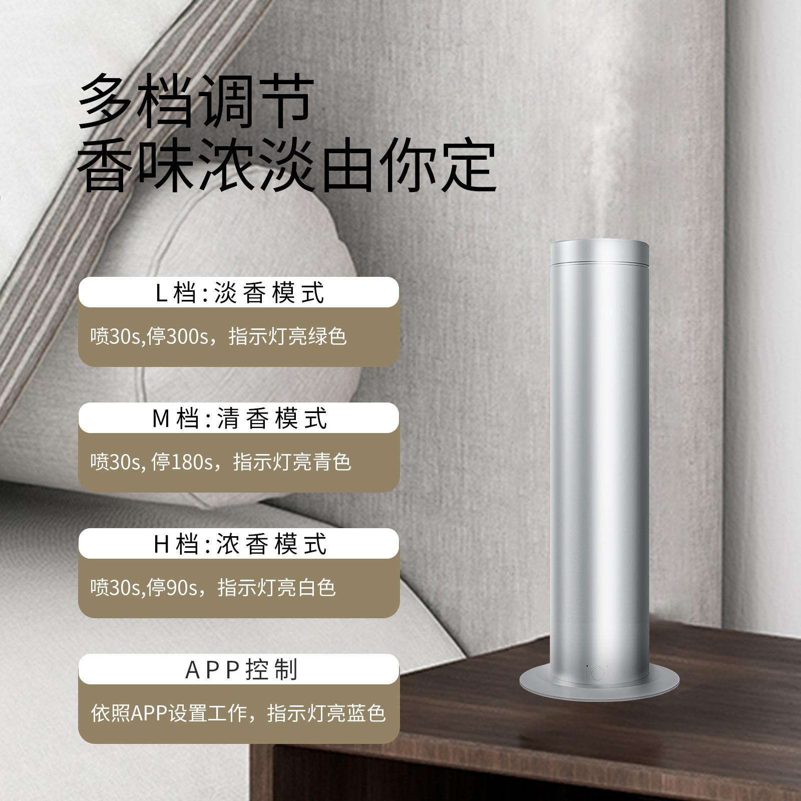 自动喷香立柱商用酒店扩香仪蓝牙遥控香氛精油家用香薰机图2