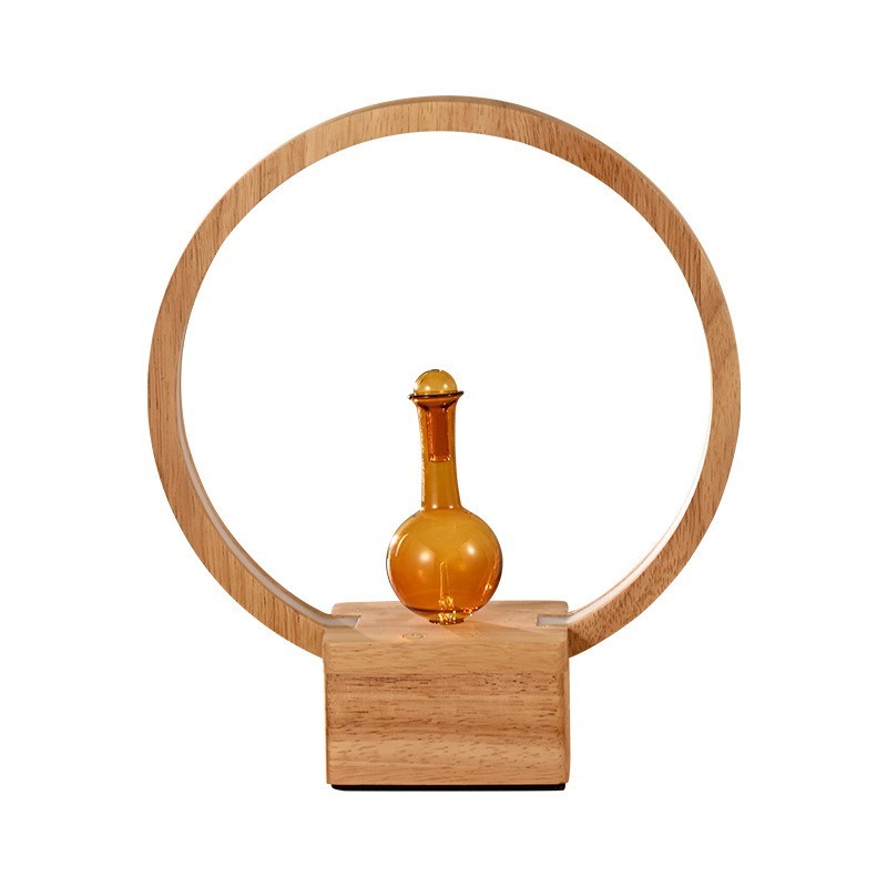 家用实木精油扩香仪无水香薰机玻璃纯精油旋钮款喷香冷香仪图5