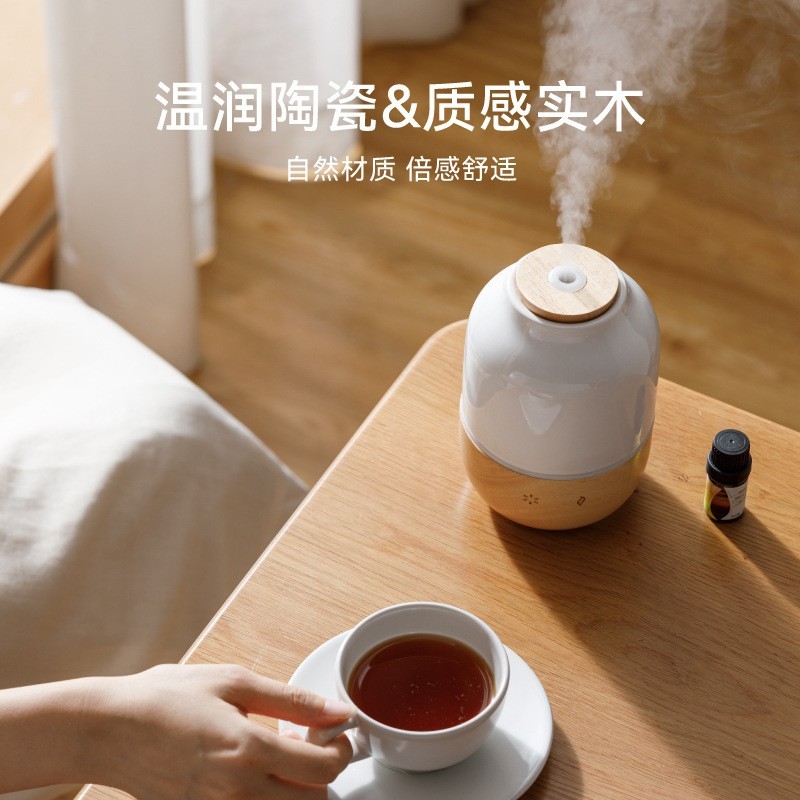 跨境陶瓷木纹香薰机自动喷香机超声波加湿器家用静音香氛机图2