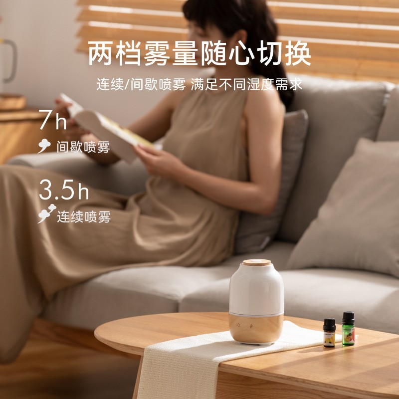 跨境陶瓷木纹香薰机自动喷香机超声波加湿器家用静音香氛机图4