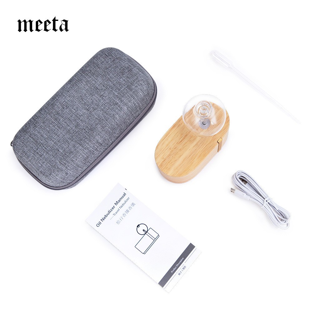 旅行香氛机 文青香精油扩香机香遇 玻璃实木艺术摆件扩香仪图4