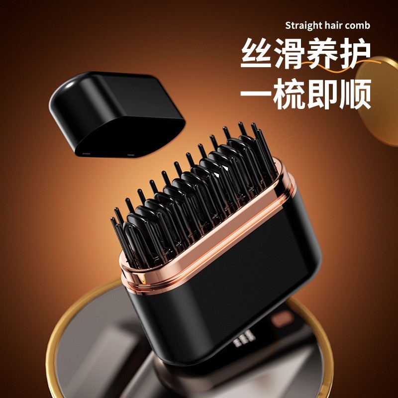 跨境迷你无线充电直发梳旅行便携超强续航多档温控负离子直发器图4