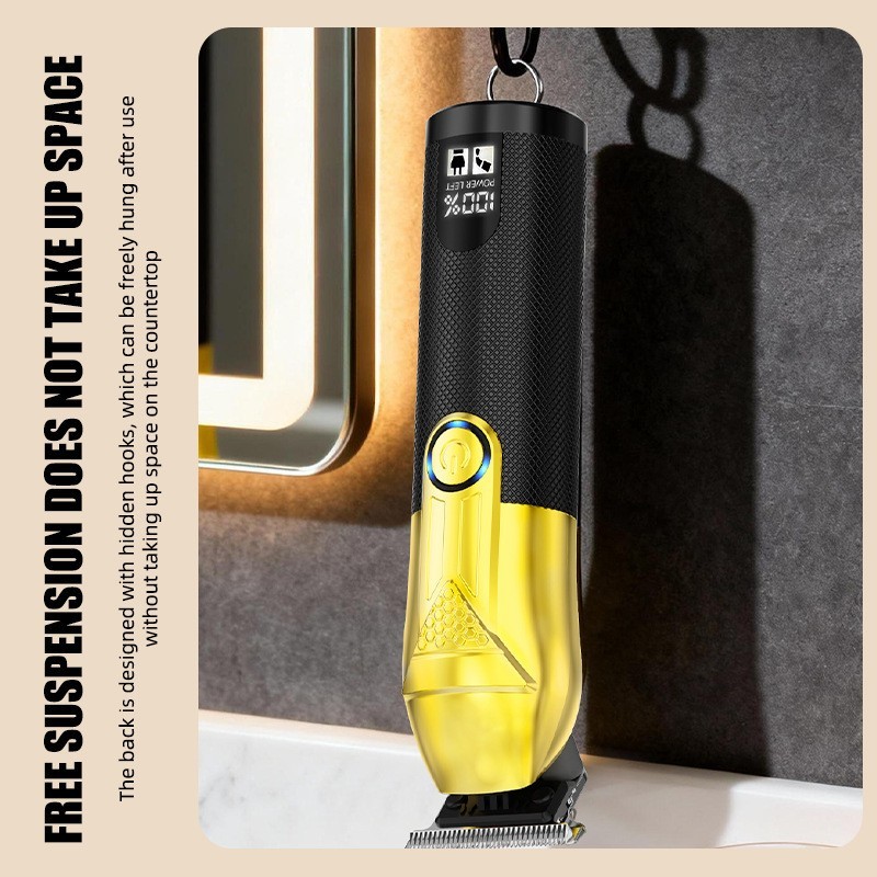 超长续航液晶电量显示金属油头电动理发器电推剪理发推子图2