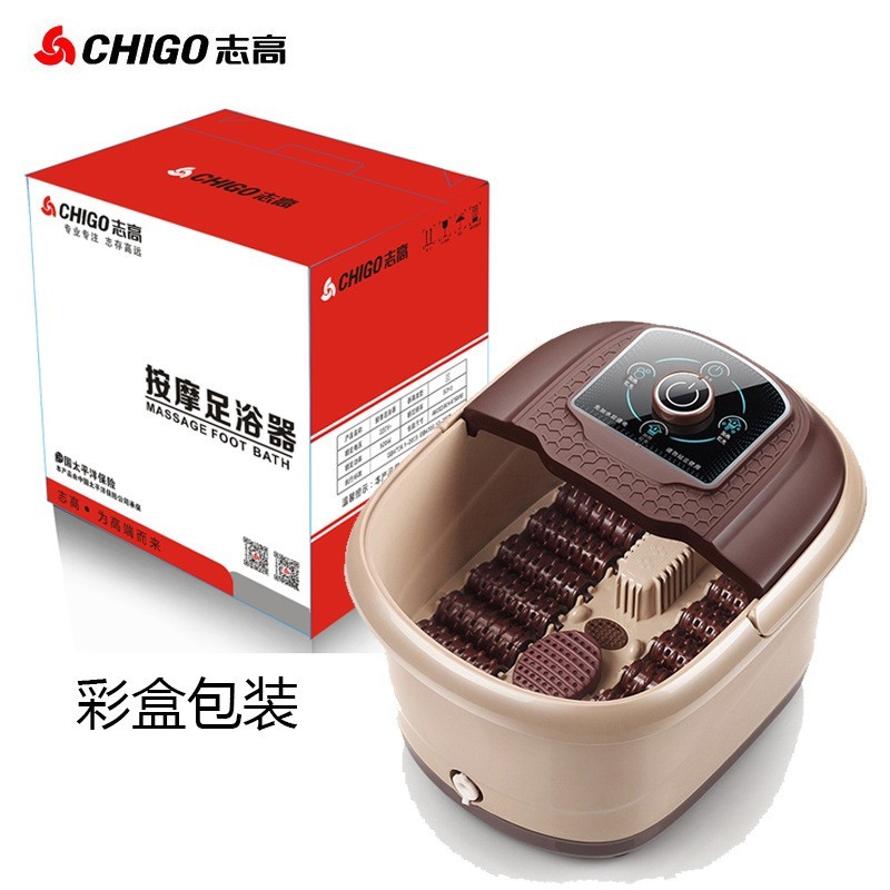 新款养生洗脚盆机械足浴盆按摩足浴器脚动滚轮泡脚桶电加热图4