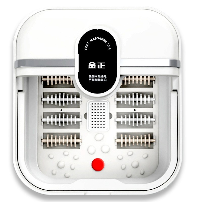 定制折叠加热泡脚桶泡脚盆家用便携恒温电动按摩足浴盆气泡图4