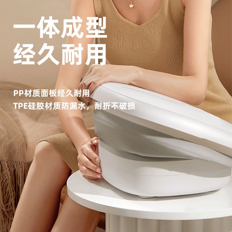 定制折叠足浴盆泡脚桶气泡冲浪家用按摩洗脚盆加热电动恒温图3
