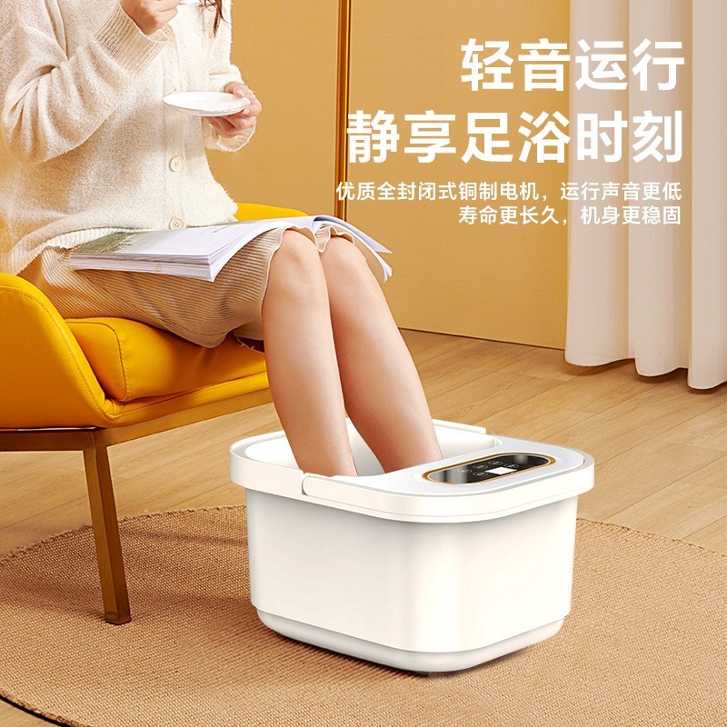 折叠加热泡脚桶家用自动加热泡脚盆便携式恒温款电动按摩足浴图2