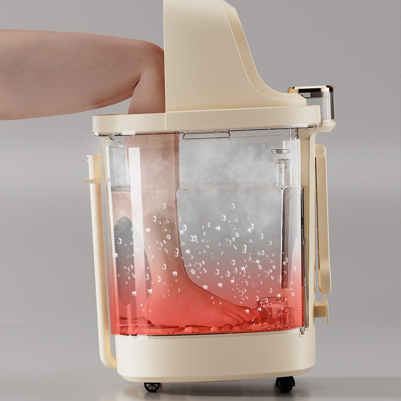 高深大桶泡脚桶过小腿熏蒸护膝恒温洗脚盆电动按摩加热足浴器图2