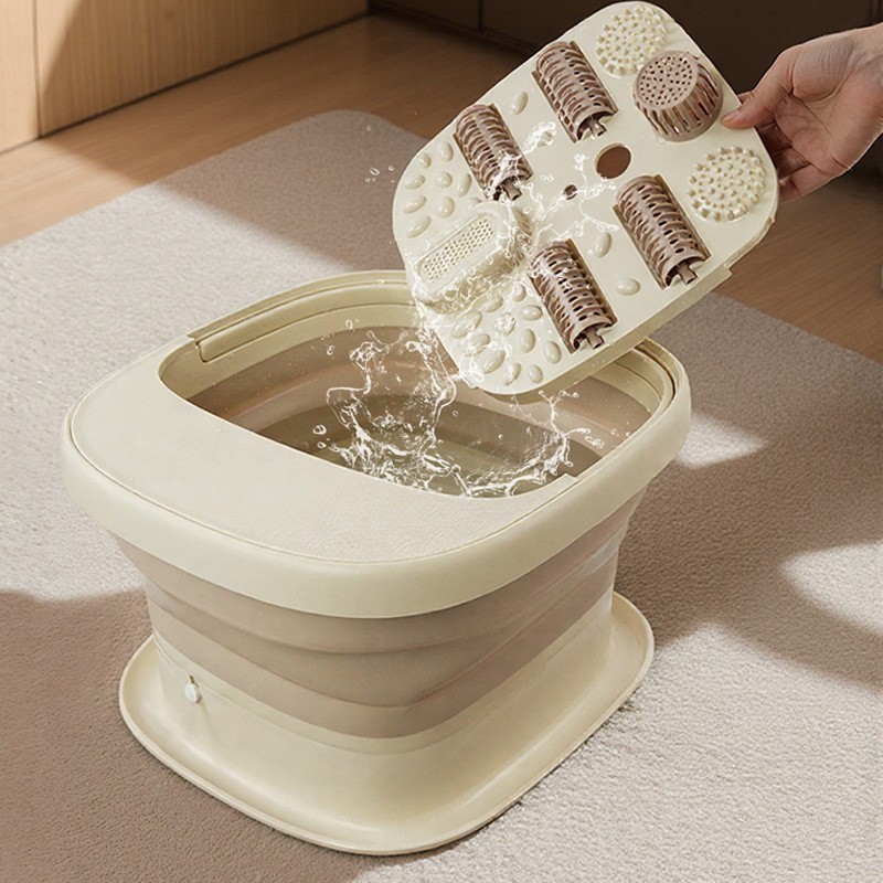 智能家用可折叠洗脚桶恒温加热足浴电器按摩泡脚桶足浴盆图2