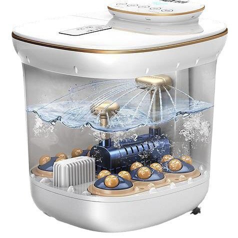 家用电动泡脚盆按摩过小腿足浴盆全自动加热泡脚桶药包恒温图2