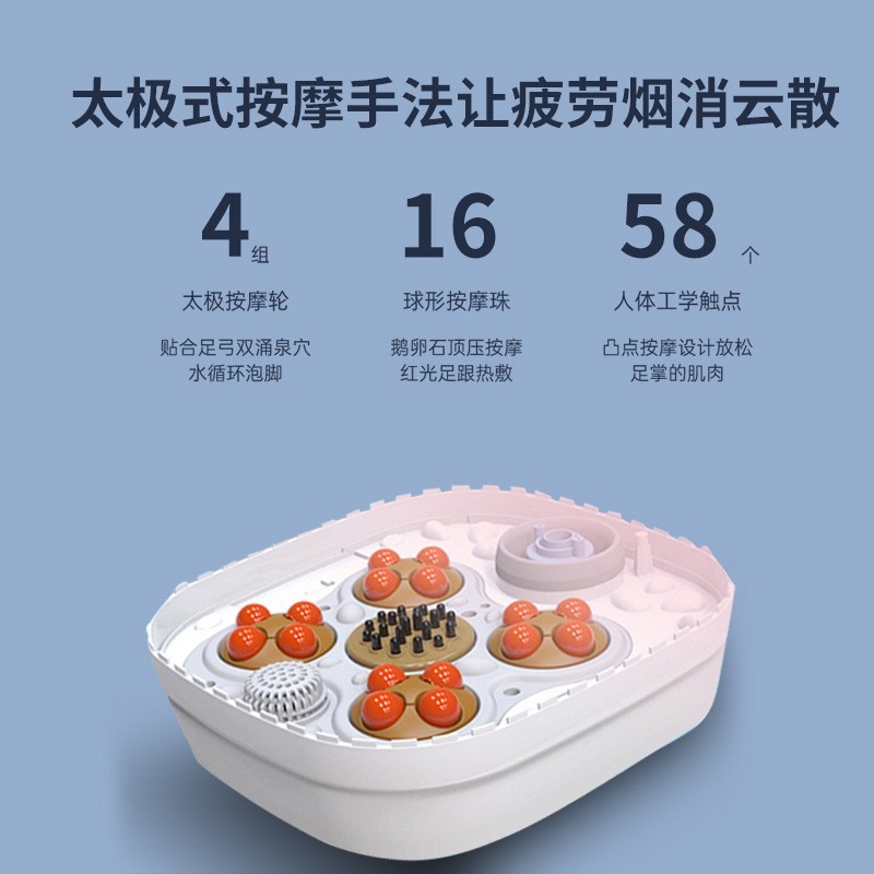 跨境折叠足浴盆电动家用全自动按摩泡脚桶深桶便携加热足浴器图4