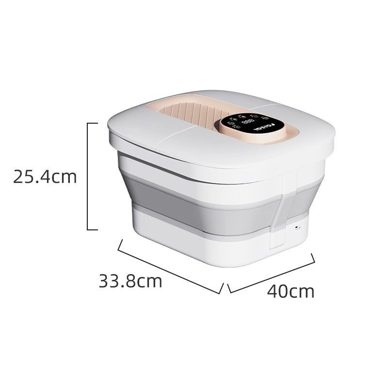 认证CB跨境定时自动加热恒温触摸屏气泡插电折叠足浴盆图2