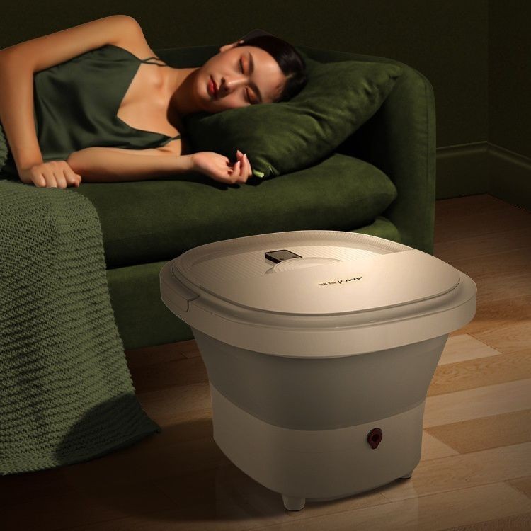 新款折叠足浴盆 家用便携式泡脚盆加热泡脚桶恒温按摩泡脚桶图2