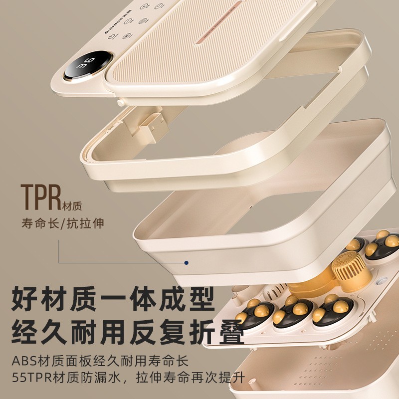 折叠式泡脚桶洗脚盆恒温加热家用全自动按摩足浴盆无线遥控图2