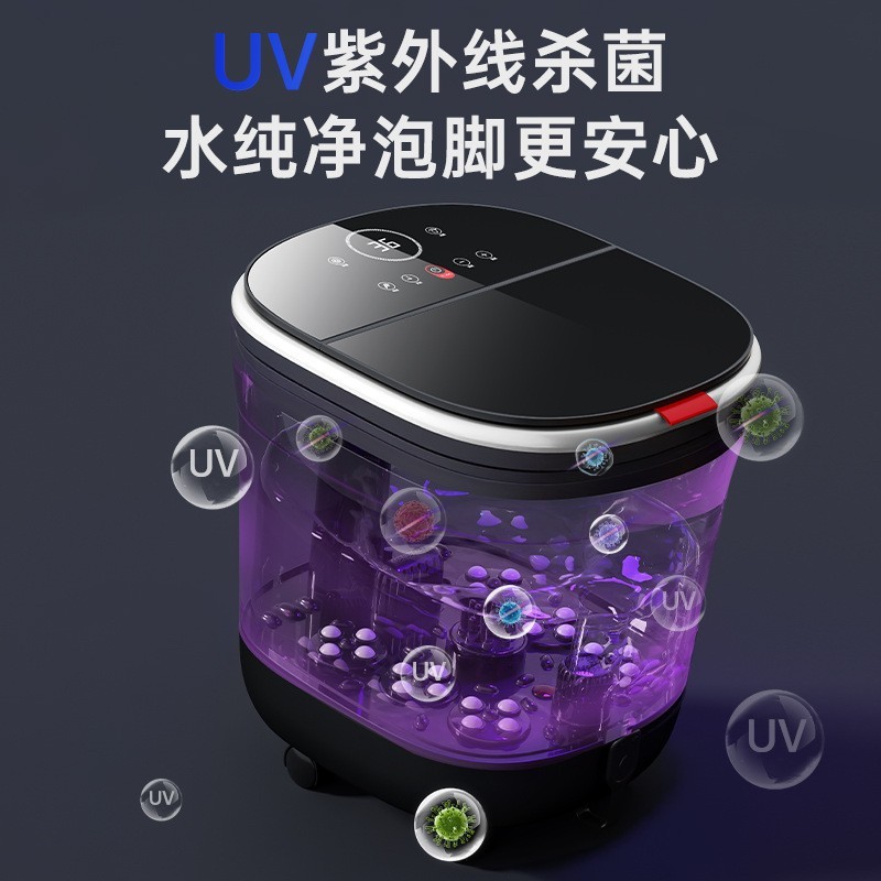 杀菌足浴盆恒温加热家用全自动电动按摩高深过小腿泡脚桶图2