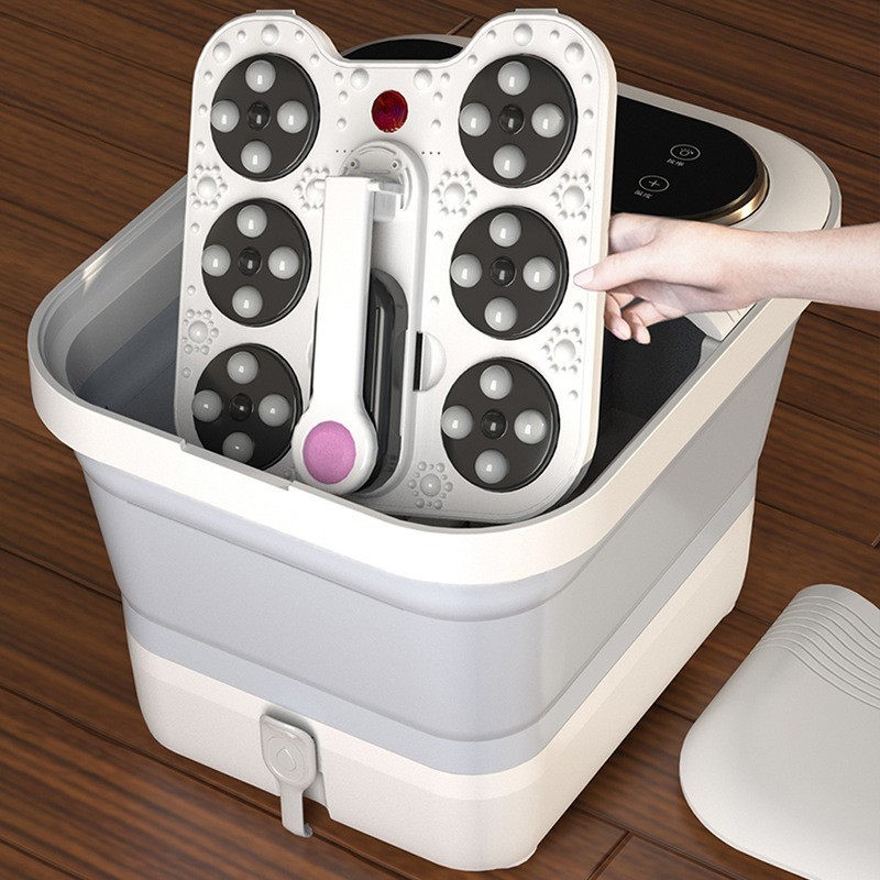 折叠款智能足浴器可控温加热足浴盆恒温家用全自动按摩泡脚桶气泡图4