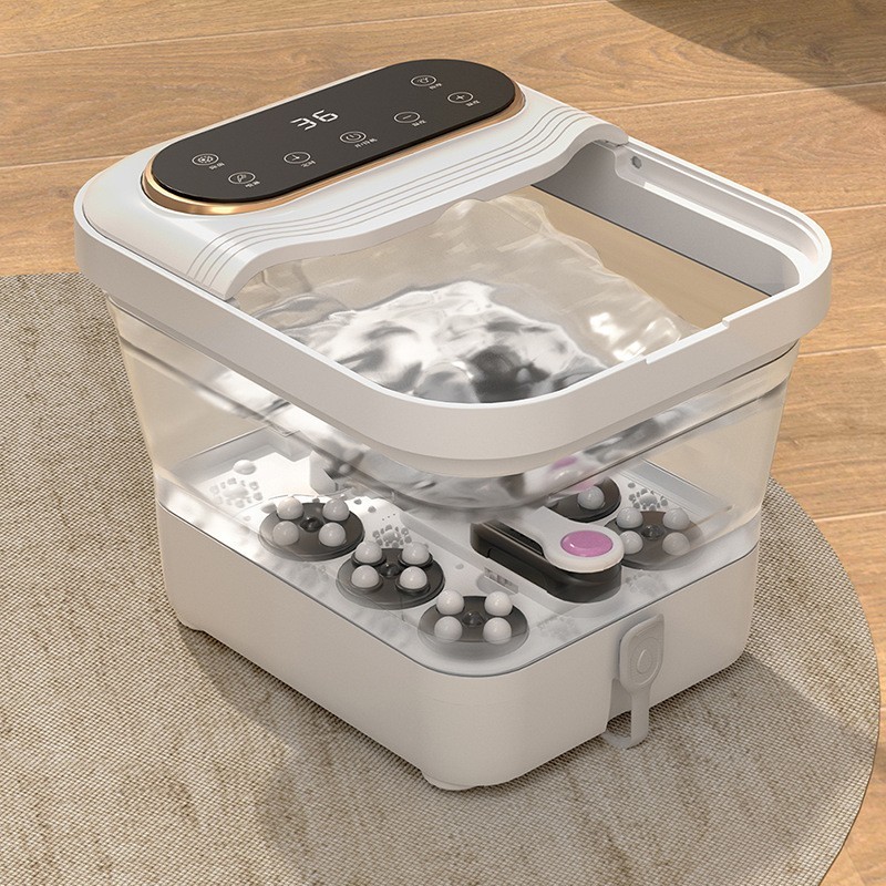 折叠款智能足浴器可控温加热足浴盆恒温家用全自动按摩泡脚桶气泡图2