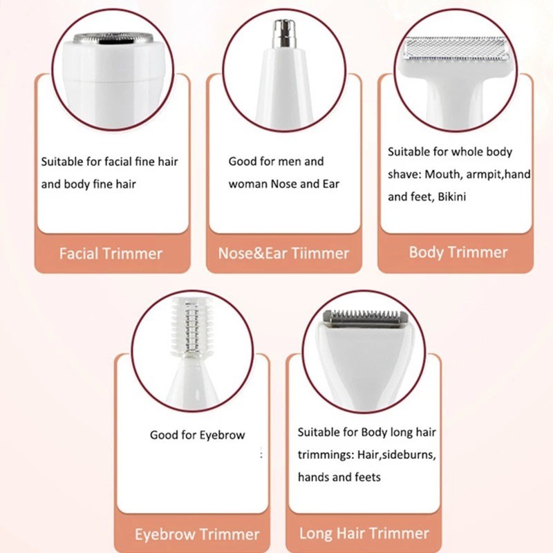 新款多功能脱毛器充电女士剃毛器电动脱毛仪鼻毛修眉套装私处图4