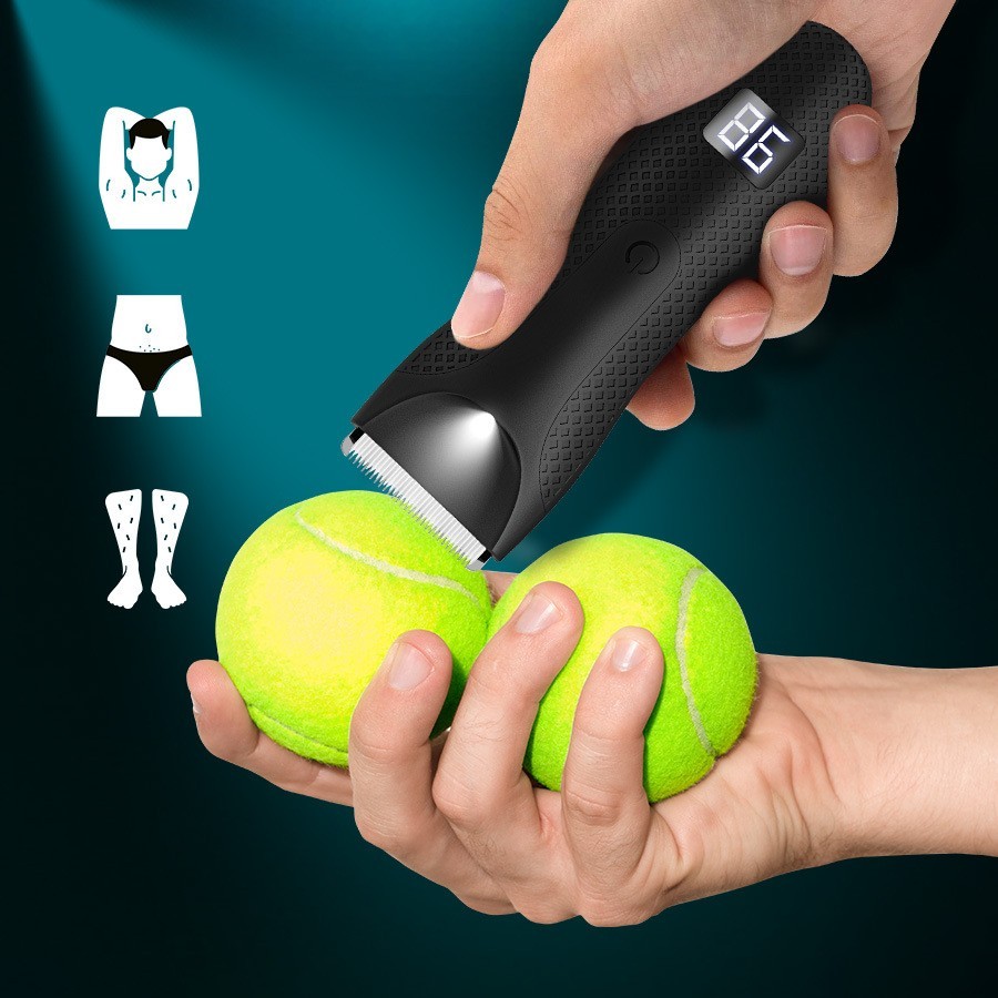 数显带充电底座防水体毛修剪器全身水洗电动男士剃毛器私处剃阴器图4