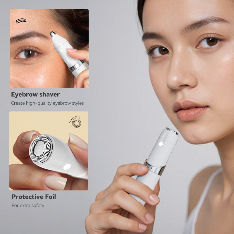 跨境女士剃毛器脸部身体修剪器干电池照明灯图3