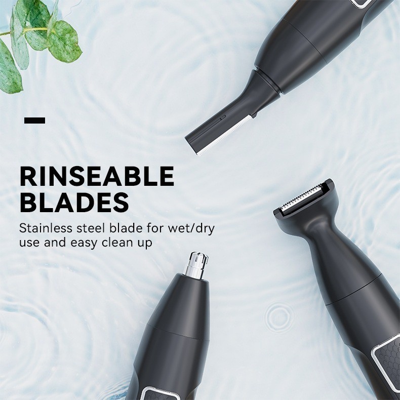 新款跨境男士女士带充电指示灯浮动胡子眉毛耳毛修剪器精密修剪造图3