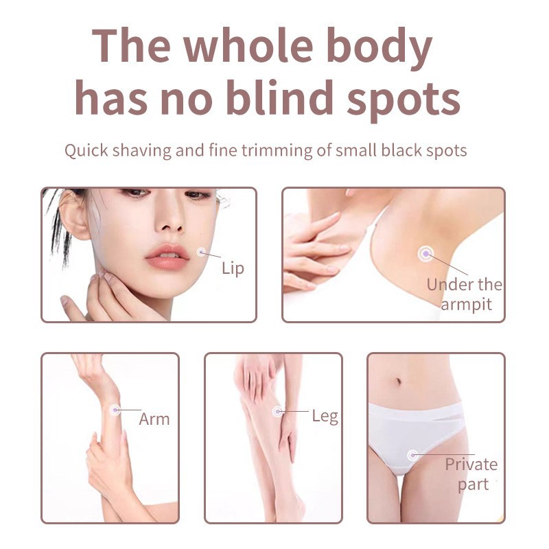 跨境二合一私处剃毛器女士电动剃毛器双头脱毛器全身水洗剃毛修剪图3