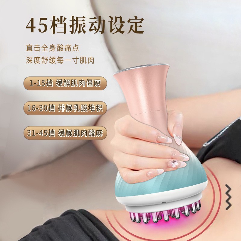 电极片电动经络刷全身通用腹部按摩器带脉疏通神器刮痧加热揉腹仪图2