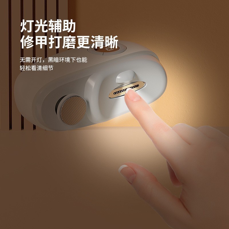 新款电动指甲剪儿童成人防夹指甲钳自动指甲刀多功能磨甲器打磨机图3