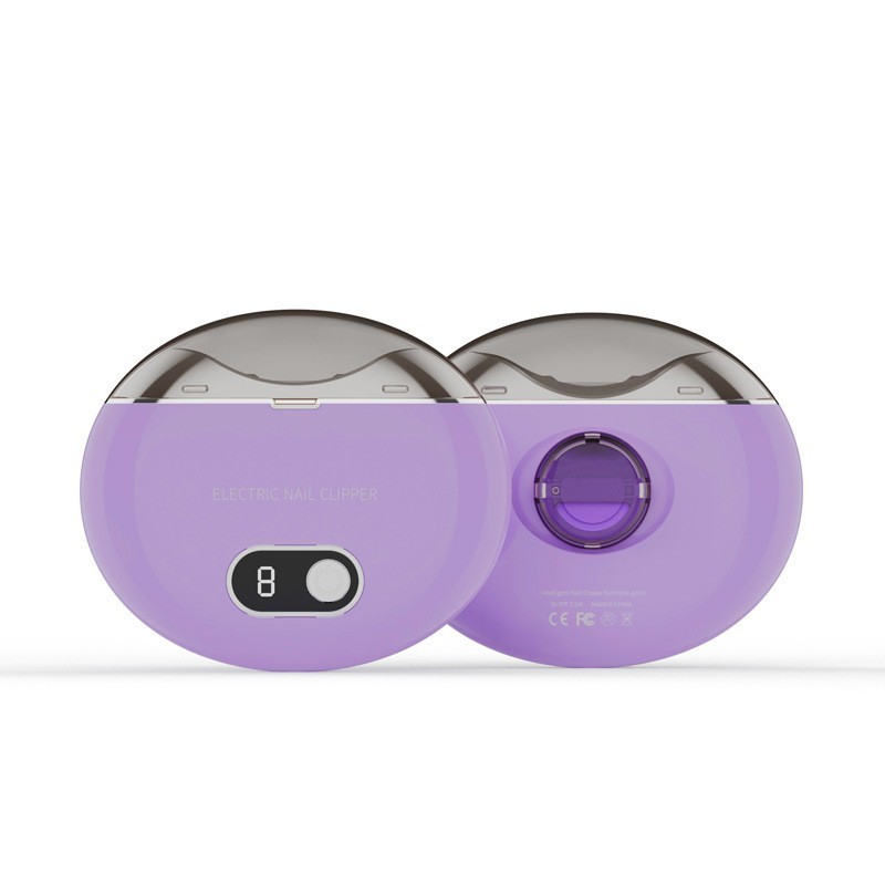 跨境电动指甲刀高品质超静音带灯成人美甲可充电磨甲器自动指甲剪图3