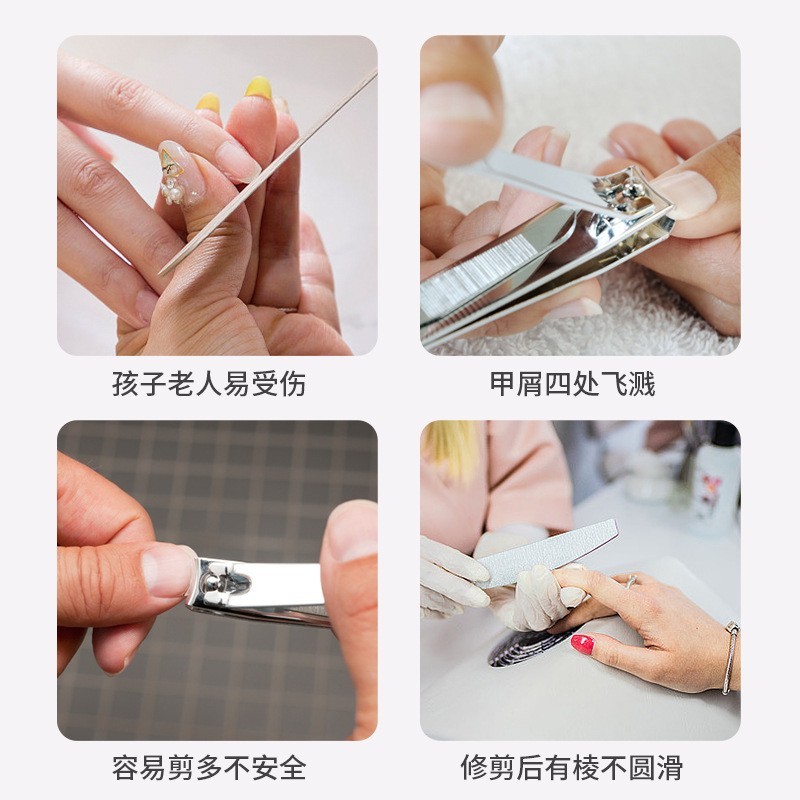 四合一电动磨甲器宝贝安全修剪甲器双头修剪磨甲三档显示多功能图3