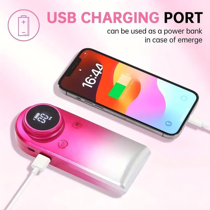 2025年6月跨境新品MS-901美甲打磨机充电便携式卸甲专业用高转速图2