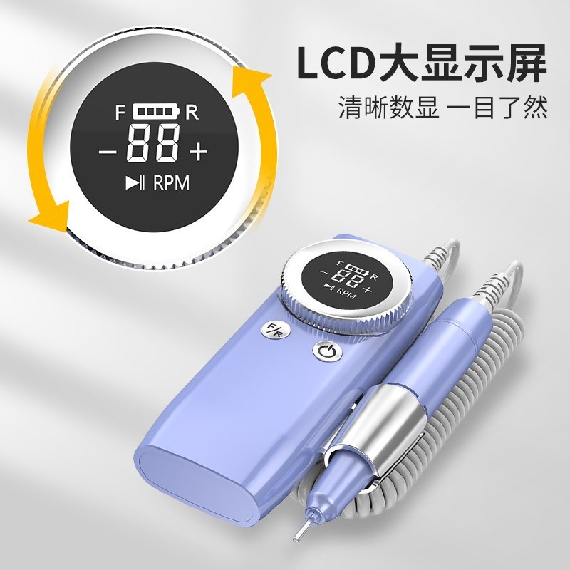 跨境专供美甲打磨机USB充电指甲油便携式专业电动卸甲机器专用图3