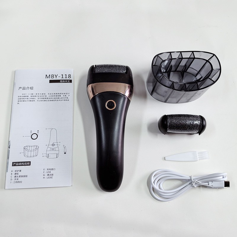 新品电动磨脚器去死皮老茧修足机脚部清洁自动吸尘防水美脚磨脚器图3