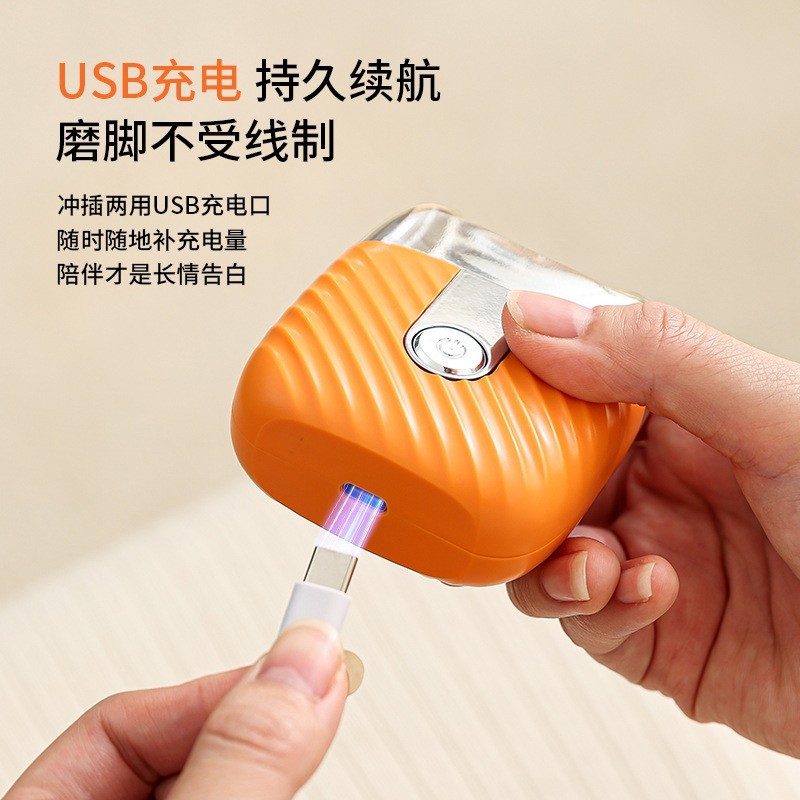 跨境电动磨脚器新款全自动神器美脚小型充电式去老茧死皮搓脚修足图3