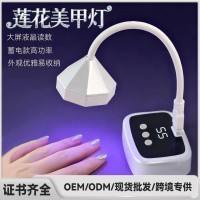 新款跨境台式莲花灯迷你美甲灯指甲延长胶烤灯甲片胶速干UV固化灯