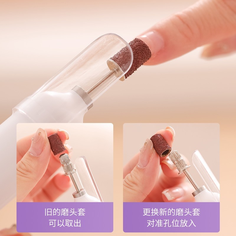 跨境新品二合一电动美甲打磨机美甲灯一字灯打磨笔美甲工具新款图3