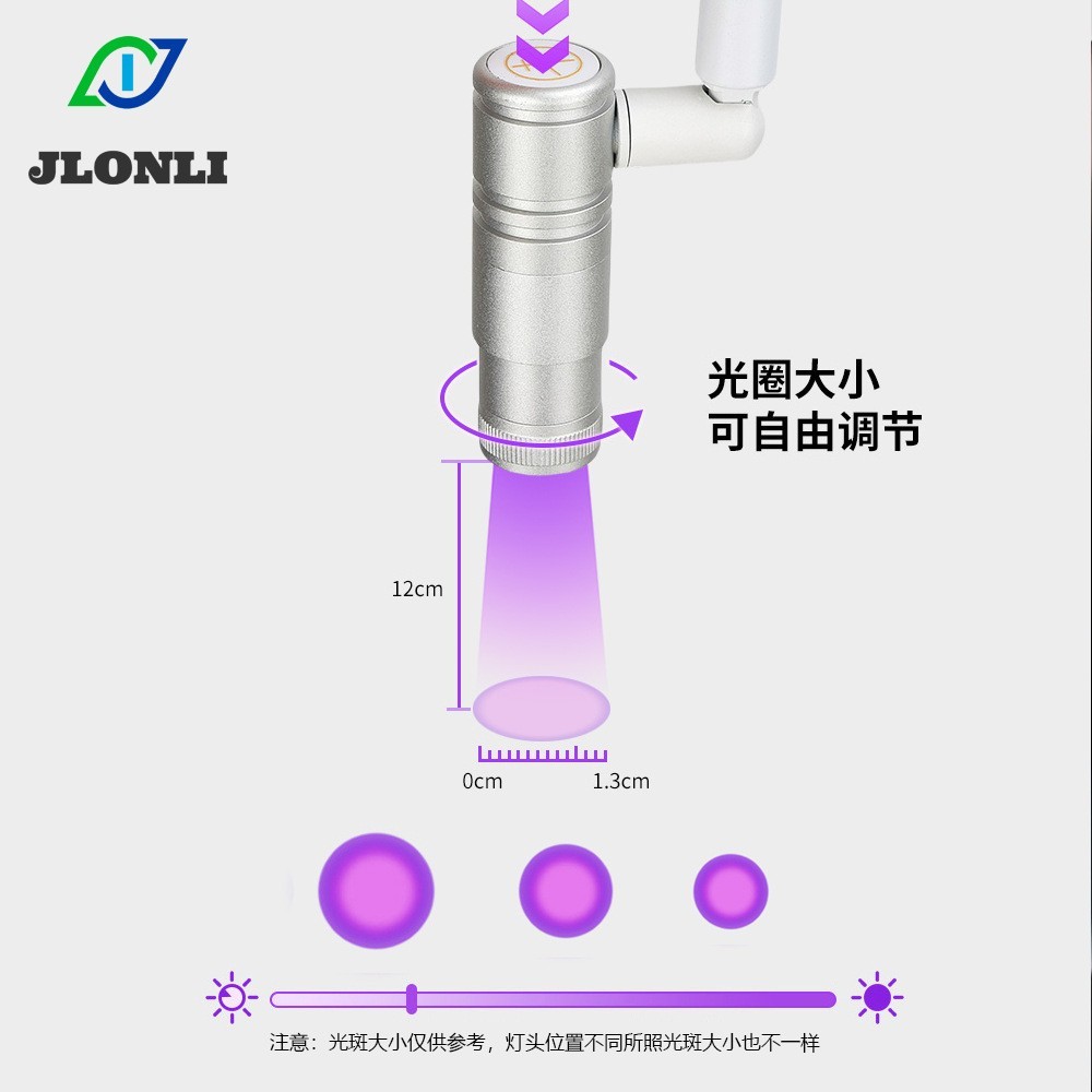 美睫师专用假睫毛嫁接延长uv胶速干LED紫光灯脚踩开关5W10W夹子灯图3