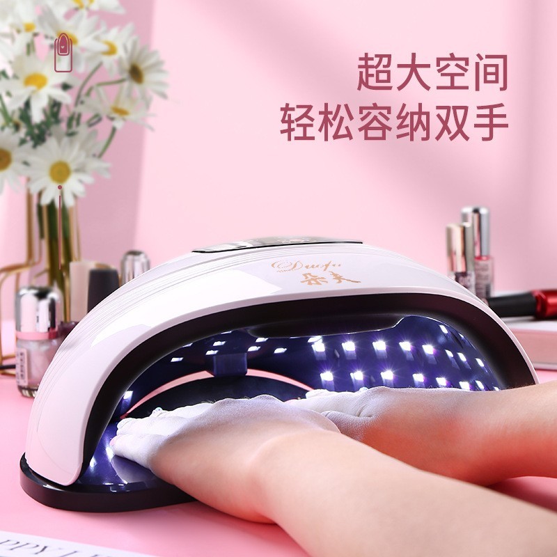 速干180W大功率美甲灯不黑手光疗机冷暖空调美甲烤灯led美容LED图2